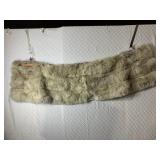 FUR PIECE LINED WITH ZIPPER ALONG ONE SIDE NO