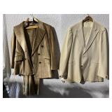 HUGHES & HATCHER CUSTOM MADE BROWN CORDUROY 2PC.