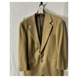 100% CAMEL HAIR SPORT COAT MONOGRAMMED BUTTONS