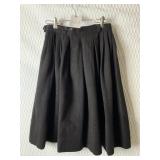 VINTAGE 50S LADIES BROWN TWEED SKIRT METAL SIDE