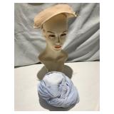 DRAPER NY HAT AND STRAW W/ PINK NETTING HAT