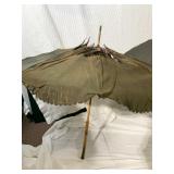 TWO VINTAGE PARASOLS AS IS VICTORIAN ONE WITH