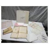 PURE LINEN SET HAS MARKS, PLUS HANKIES