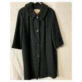 VINTAGE PENDLETON BLACK COAT 4 LARGE BUTTON FRONT