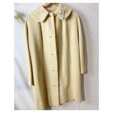 IVORY LADIES COAT BARBARA JAMES JRS ALL WOOL WIDE