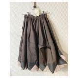 BROWN TAFFETA HALF SLIP SIZE SMALL LINED WITH