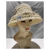 OFF WHITE EDDIE WOVEN HAT W/ RIBBON BOW