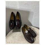 TWO PAIRS MENï¿½S SHOES COLE HAAN BROWN WOVEN AND