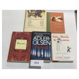 BOOKS INCLUDING JUSSI ADLER-OLSEN "BURIED", PLATO