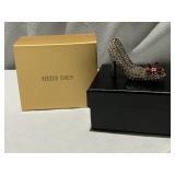 HEIDI DAUS RHINESTONE SHOE PIN 2 1/2" L X 1.75" H