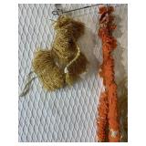 VINTAGE WORLD WAR II ERA STRAW HULA SKIRT AND TOP