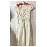 SHORT BRIDAL SEMI FORMAL DRESS IVORY BUTTON BACK