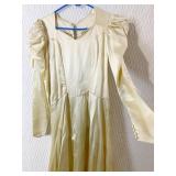 VINTAGE SATIN WEDDING DRESS POSSIBLY 14/16 SOILED