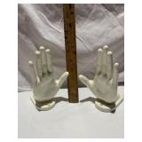 PORCELAIN HANDS 8" H PAIR