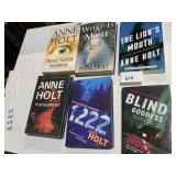 ANNE HOLT NOVELS, 5 HARDBACKS, UNCORRECTED PROOF