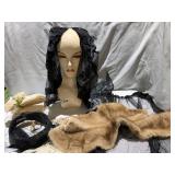 BLACK VEILS, PILL BOX HATS, MINK COLLAR