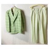 MENï¿½S WILD GREEN PRINT DONEGAL DOUBLE KNIT 40R