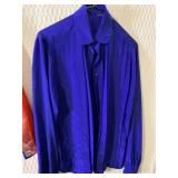 BIB APRON KOLF TAG ATTACHED FOLK PRINT BLUE