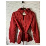 SNOBBISH SIZE MED RED COTTON JACKET DRAWSTRING