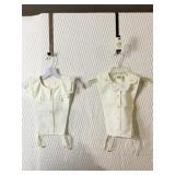 FASHION FRONT DICKIE WITH RIBBON ROSES ON COLLAR