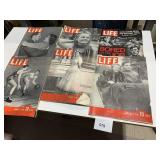 9 EDITIONS OF LIFE MAGAZINE FROM 1940S/1970S