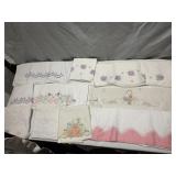 HAND WORK ON PILLOWCASES