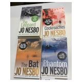JO NESBO FULL SIZE PAPER BACK NOVELS, 4 TOTAL,
