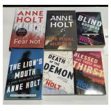 6 THRILLER NOVELS BY ANNE HOLT