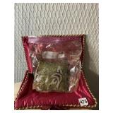 ANTIQUE VINTAGE BEADED 1928 EXPO PINCUSHION PINK