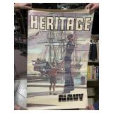 VINTAGE NAVY PROMOTIONAL POSTER, 1973, 36X24