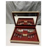 ASSORTED MATCHING FLATWARE IN MIRRORED INTERIOR