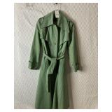 ROMNEY GREEN LADIES OVERCOAT RAINCOAT LINED SIZE