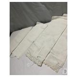 ANTIQUE LACE TRIM WASHSTAND TOWELS