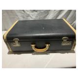 VINTAGE SUITCASE MLJ MONOGRAM LEATHER TRIM