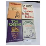 TOM ROBBINS FIRST EDITIONS HARDBACK NOVELS, 4