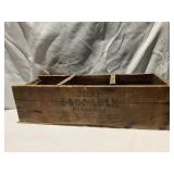 JELKE GOOD LUCK MARGARINE - 3 SECTION WOOD BOX