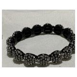 ELASTIC BLACK RHINESTONE BRACELET