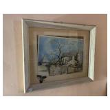 MH GRUBER ARTWORK, IN FRAME, NEEDS READJUSTED