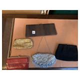 KISS LOCK CLUTCH PURSES, CHAIN LINK PURSE, RED