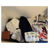 VINTAGE LADIES UNDIES, APRONS, CARDIGAN SWEATER,