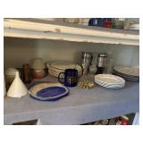 VINAIGRETTE BOTTLES, CANDLE HOLDERS, STONEWARE