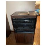 JC PENNEY STEREO SYSTEM, DUAL CASSETTE, 5 DISC CD