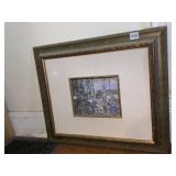 FRAMED AND MATTED LILLY PAD PICTURE