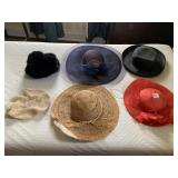 6 LADIES HATS,