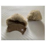 LAMBï¿½S WOOL HOOD AND KNIT COLLAR MADE IN ITALY