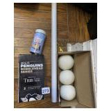 NEW DRYER BALLS, PENGUINS BOBBLE HEAD, PIE BIRD,