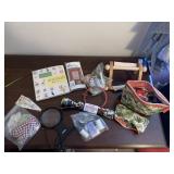 EMBROIDER FLOSS, CANVAS STRETCHER, FABRIC,