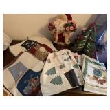 FABRIC PANELS WITH PATTERNS, SANTA CLAUS, FABRIC