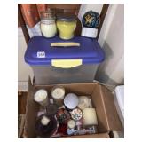 CANDLES, CANDLE HOLDERS, SNAP LOCK CONTAINER