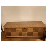 MCM LANE TILED LOOK CEDAR CHEST WITH TRAY